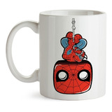 Mug Spiderman Colgado De Cabeza Marvel Tipo Pop