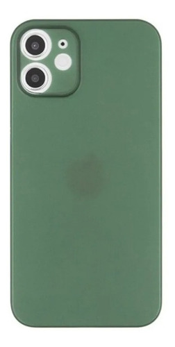 Funda Tpu Mate Ultra Fina Verde Para iPhone 12 / Pro / Max