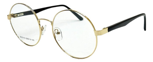 Armação Oculos P/ Grau Metal Unissex Redondo Grande 2313