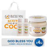 Combo Aceite De Coco God Bless You Neutro Sin Tacc Ecologico