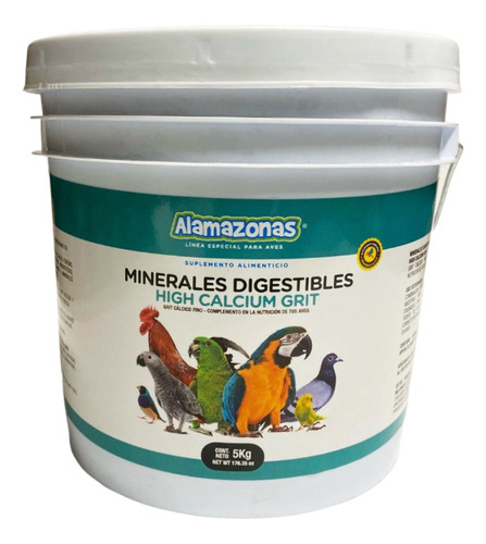 Minerales Digestibles High Calcium Grit Calcio 5kg Aves