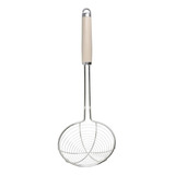 Escumadeira De Aco Inox Alça Cozinha Creme Luxo Kitchenaid