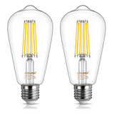 Dicuno Bombillas Led Edison Vintage, Equivalente A 60 W, Luz