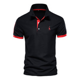 Playera Polo Camis Deportiva Hombre Casual Manga Corta Moda 