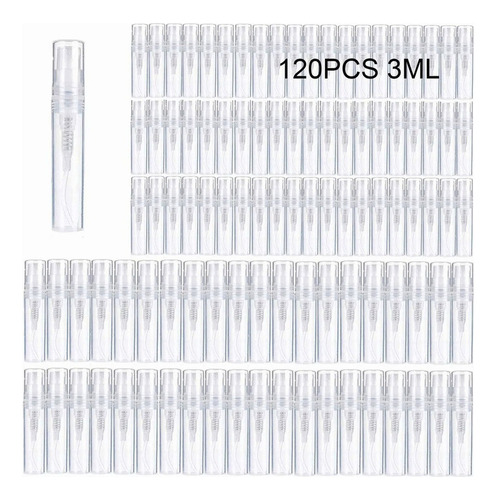 Mini Atomizador Perfume Botella Plástico Spray (120pcs 3ml)