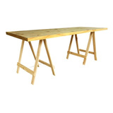 Mesa Tablon Caballete 200x80 Pino Macizo Quincho 