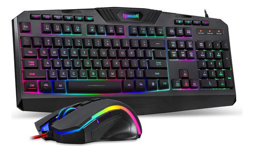 Redragon S101-bb Pc Gaming Keyboard Mouse Combo Rgb Led Con