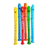 Kit 5 Flautas Maluca Brinquedo Musical Infantil Brinde