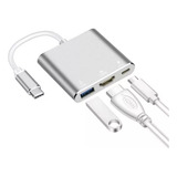 Adaptador Hub Usb C A: Usb 3.0 / Hdmi / Usb C - Pc O Mac