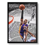 Pôster Quadro Kobe Bryant Com Moldura 33x43cm #17