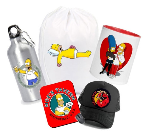 Mug Caja De Regalolos Simpsons Kit Regalo 