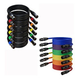 Cables Xlr Auxlink 25ft 6pack Codificados Por Color
