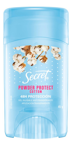 Desodorante Antitranspirante Em Gel Powder Protect Cotton Algodão 45g Secret