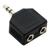 Adaptador Plug 3.5mm X 1 /jack 3.5mm X 2 - Negro