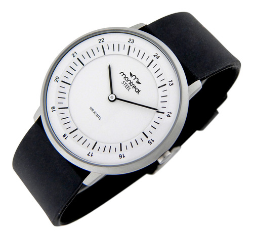 Reloj Montreal Hombre Ml1454 Acero Silicona Caja Extradelgad