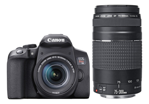 Kit Canon Eos T8i + Zoom Ef-s 18-55mm Is Stm + Ef 75-300mm
