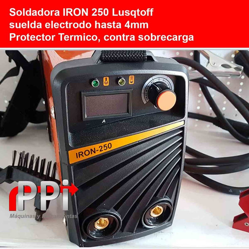 Soldadora Inverter Iron 250 + Mascara Fotosensible St 2 Escu