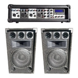 Combo 3 Consola Sanrai Jmp4150 Bt + 2 Bafles 12'' + Cables