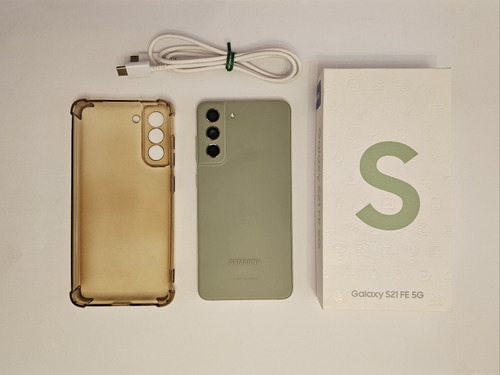 Samsung S21 Fe Color Olive Green + Funda (como Nuevo)