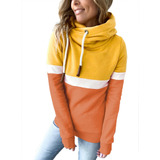 Sudadera Casual Con Cuello Alto Para Mujer