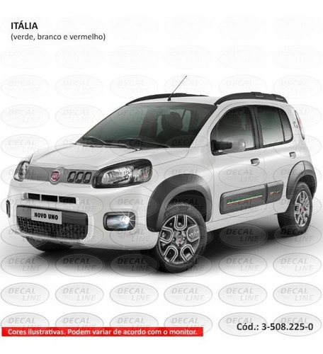 Faixa Adesiva Para Fiat Novo Uno-modelo Friso Way (italia)