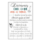 Cuadro Decorativo Con Leyenda  - Cocinamos Con Amor 