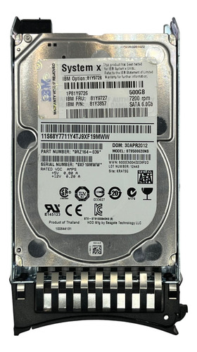 Hd Ibm 500gb 7.2k 6gbps Sff 2.5 Sata 81y9727 81y9726 81y3857 @