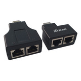 Extensor Hdmi Via Cabo De Rede Lan Rj45 Duplo Até 30 Metros