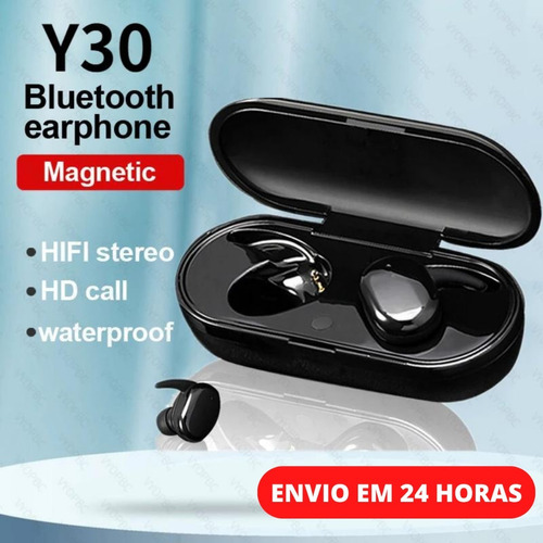 Fone De Ouvido Bluetooth 5.0 Y30 Tws Sem Fio Touch Control