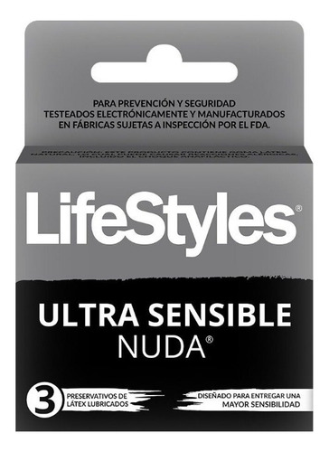 Preservativos Lifestyles Ultra Sensible Nuda 3 Condones