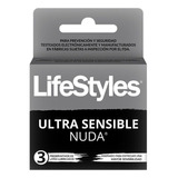 Preservativos Lifestyles Ultra Sensible Nuda 3 Condones
