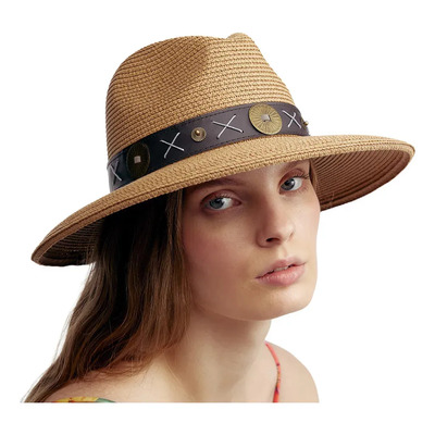 Sombrero Cinta Decorativa Holly Land 2312 Cafe Para Mujer Café Unitalla Liso