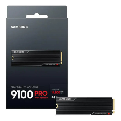 Samsung 4tb 9100 Pro Nvme Gen5 Heatsink Ps5 Mz-vap4t0cw Ssd Preto | Frete grátis