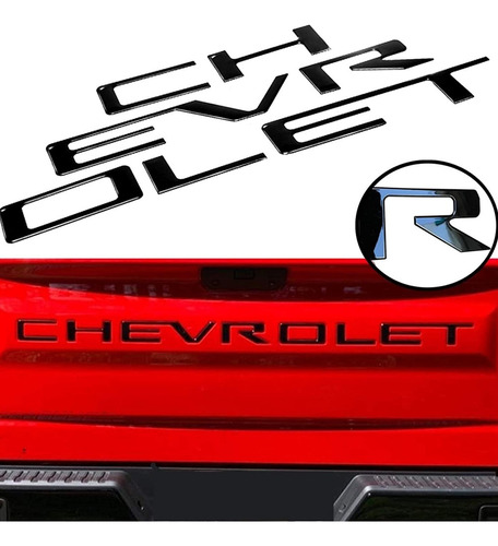 Emblema Trasera Letra 3d De Chevrolet Adhesivo De Resina