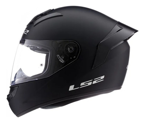 Casco Integral Moto Ls2 352 Rookie Solid Negro Mate C Alerón