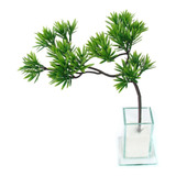 Mini Árvore Bonsai Galho Planta Artificial Decorativa Verde