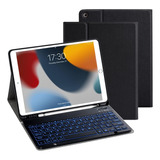 Funda C/teclado Vowubo Para iPad 9th/8th/7th 10.2inch Black
