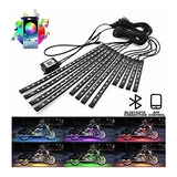 Juego De 12 Tiras Luces Rgb Led Para Motocicleta C/bluetooth