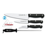 Cuchillos Set Cocina 3 Claveles Chefs 20 Cm Funda Cierre 2