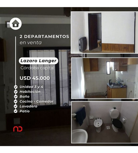 Venta  2 Departamentos. Calle Lazaro Langer, Cordoba Capital