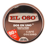 Grasa Crema Para Calzado El Oso Dos En Uno Color Café Oscuro 90g