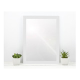 Espelho 30x40 Moldura Branca Para Banheiros, Quarto E Sala