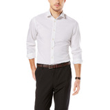 Camisa Hombre Refined Poplin Slim Fit Blanco Dockers