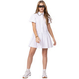 Vestido Infantil Tricoline Camisa Social Pedraria  859057