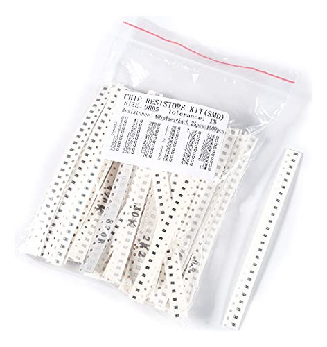 Kit De Resistencias Smd 0805 De 60 Valores, 1500 Piezas 0 Oh