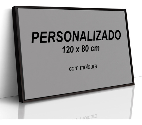 Quadro Personalizado Foto 120x80 Com Moldura Decorativo 