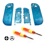 Kit Switch Joycon Joy Con Carcasa Transparente Color