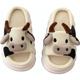 Pantuflas De Vaca Para Mujer Suaves Cómodas Lino Mudas