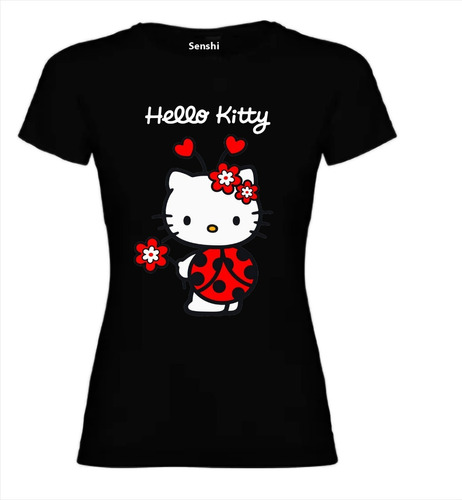 Polera Hello Kitty Corte De Dama Estampado Dtf Cod 012