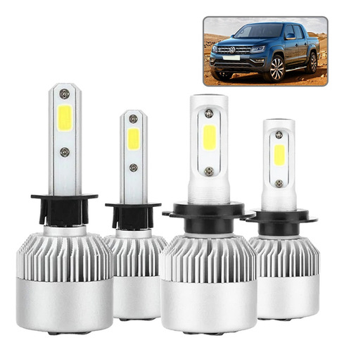 A Kit De Faros Led 8000lm 70w Luz Alta/baja Para Volkswagen